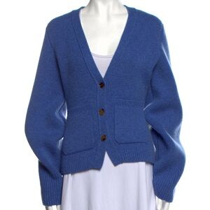 Khaite Scarlet Cardigan in Blue